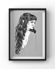 Elegant, editorial, mystical, magic, Elf, digital-drawn art/Gallery Print. Art print. Wall art. Illustration. Artwork. Portrait