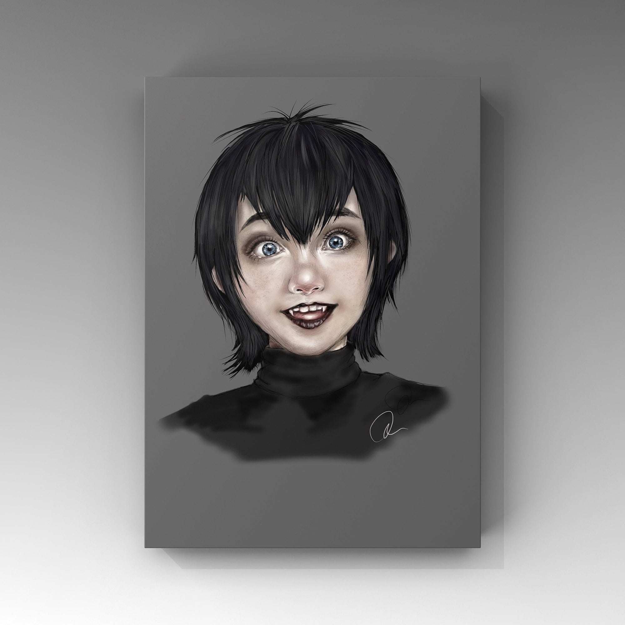 Hotel Transylvania, Mavis inspired, halloween Art/ gallery print, digital-drawn eco friendly illustration.