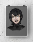 Hotel Transylvania, Mavis inspired, halloween Art/ gallery print, digital-drawn eco friendly illustration.