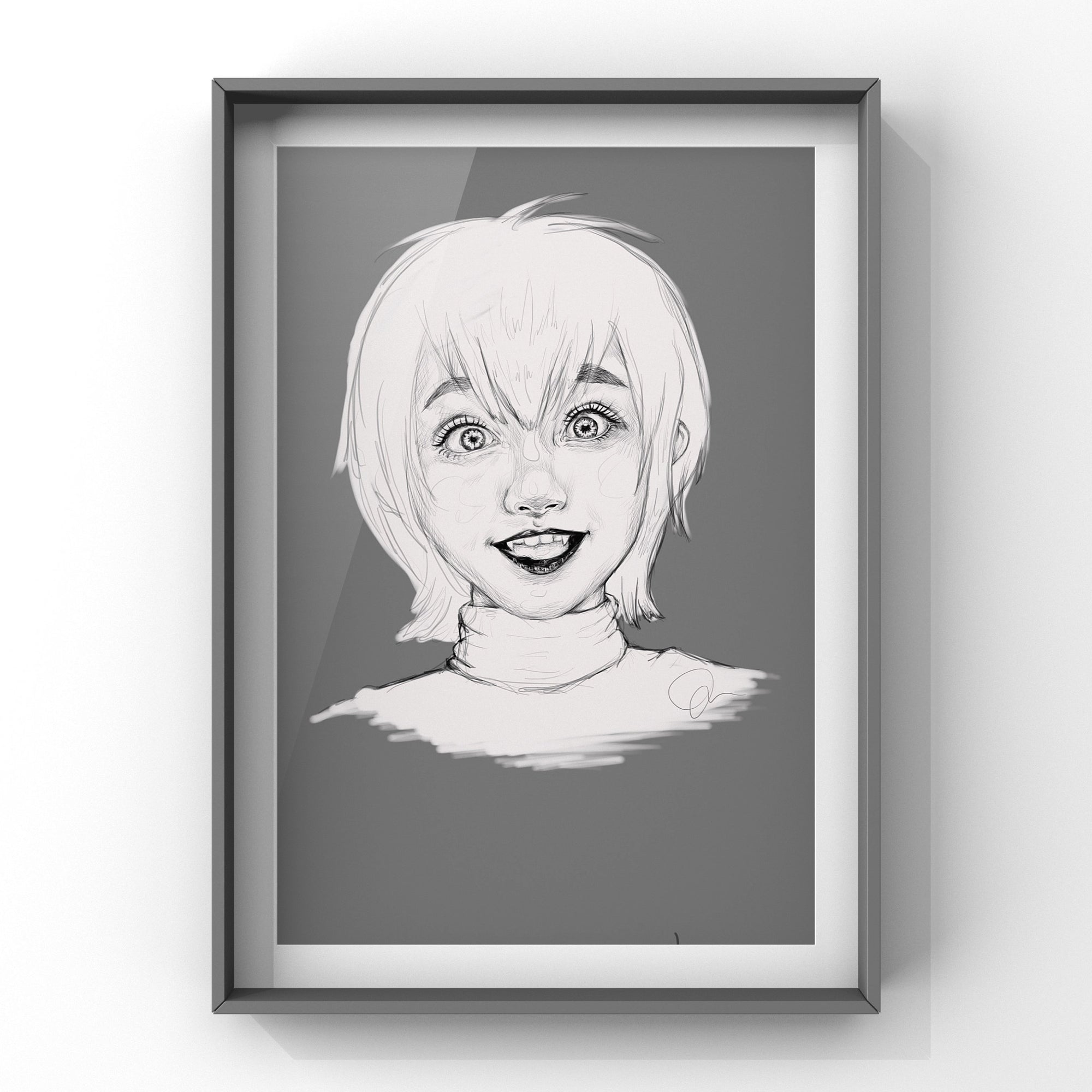 Hotel Transylvania, Mavis inspired, halloween Art/ gallery print, digital-drawn eco friendly illustration.