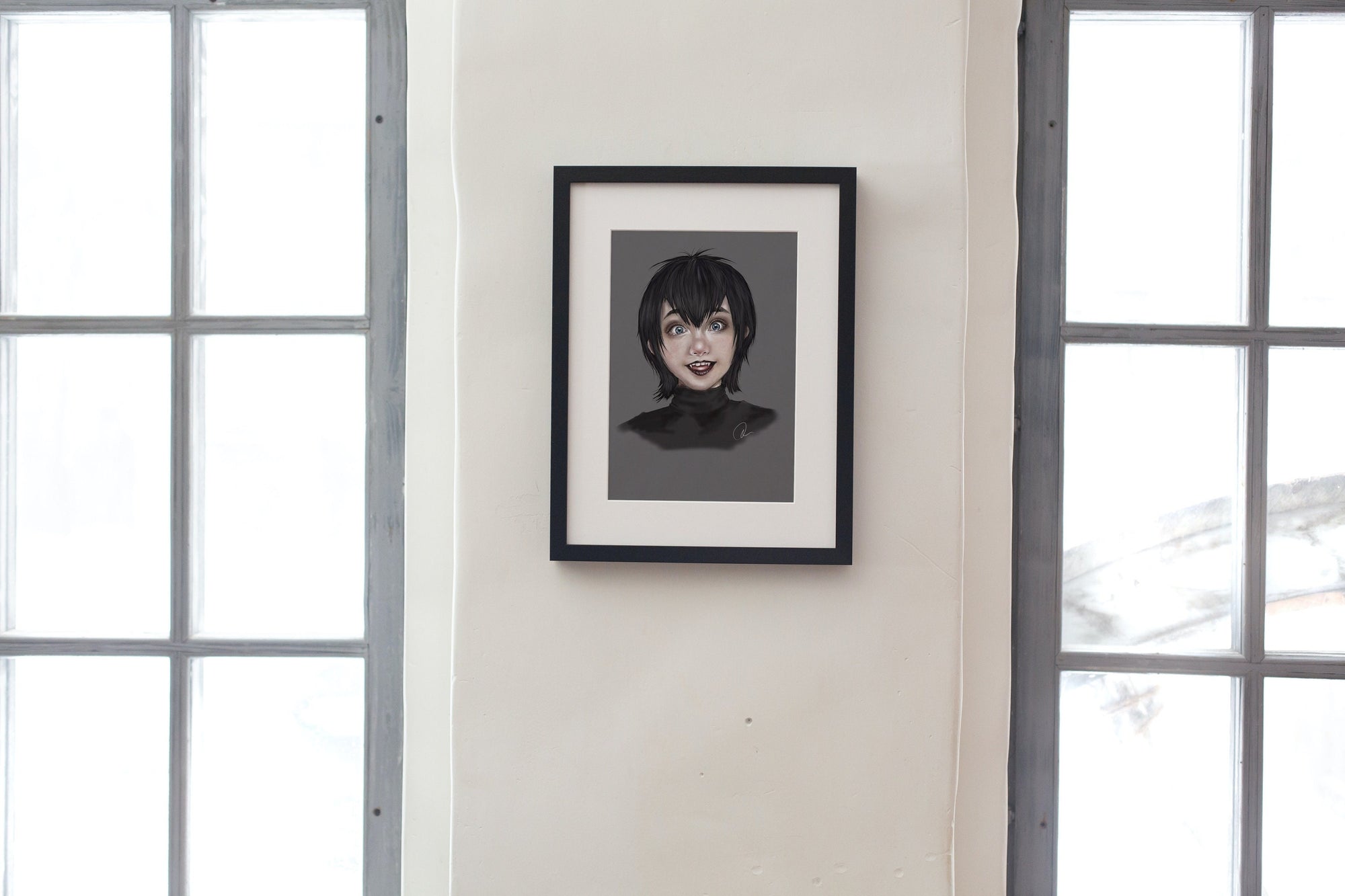 Hotel Transylvania, Mavis inspired, halloween Art/ gallery print, digital-drawn eco friendly illustration.