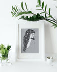 Elegant, editorial, mystical, magic, Elf, digital-drawn art/Gallery Print. Art print. Wall art. Illustration. Artwork. Portrait