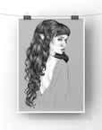 Elegant, editorial, mystical, magic, Elf, digital-drawn art/Gallery Print. Art print. Wall art. Illustration. Artwork. Portrait