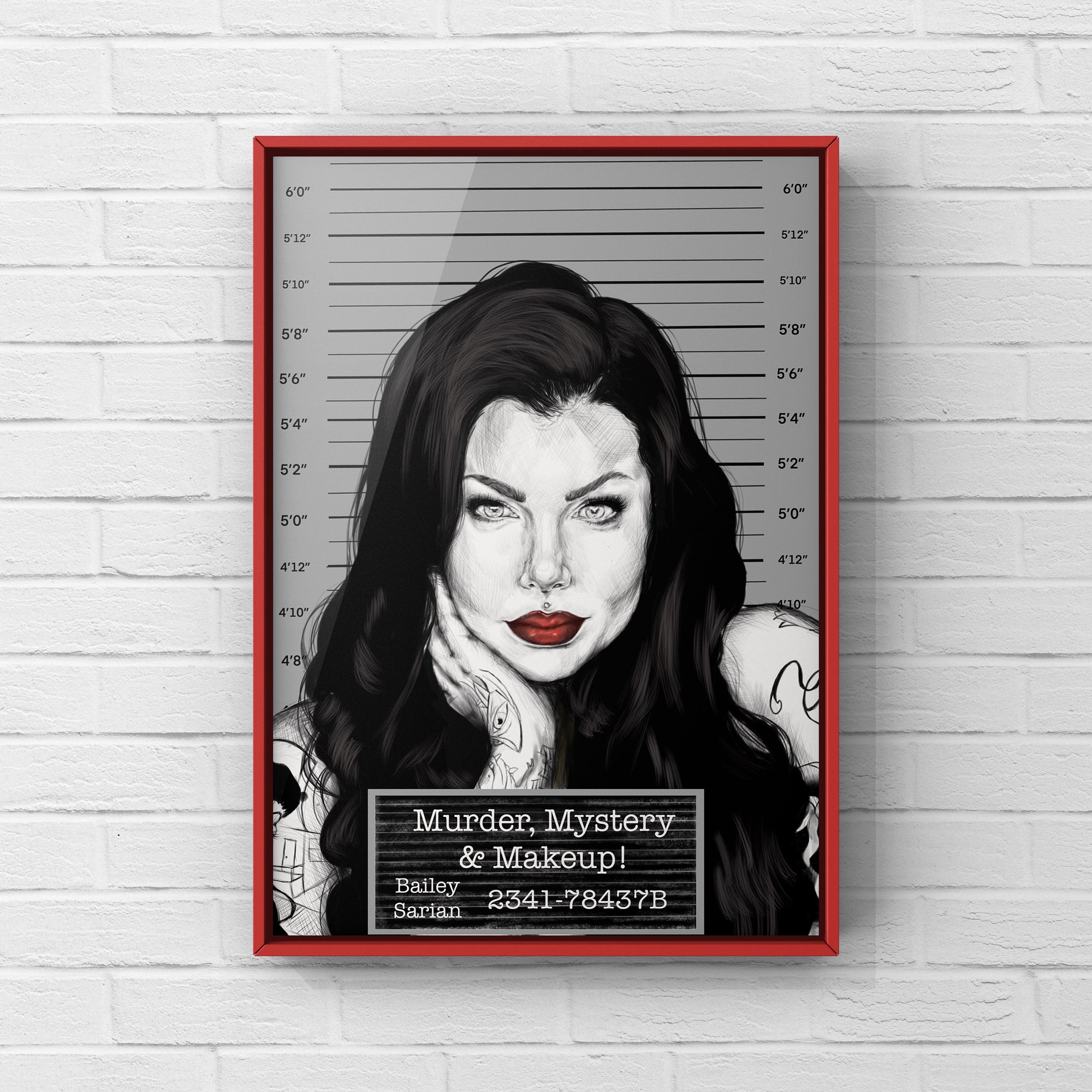 Bailey Sarian, murder mystery and make-up, Inspired ART/ gallery Print. wall art.