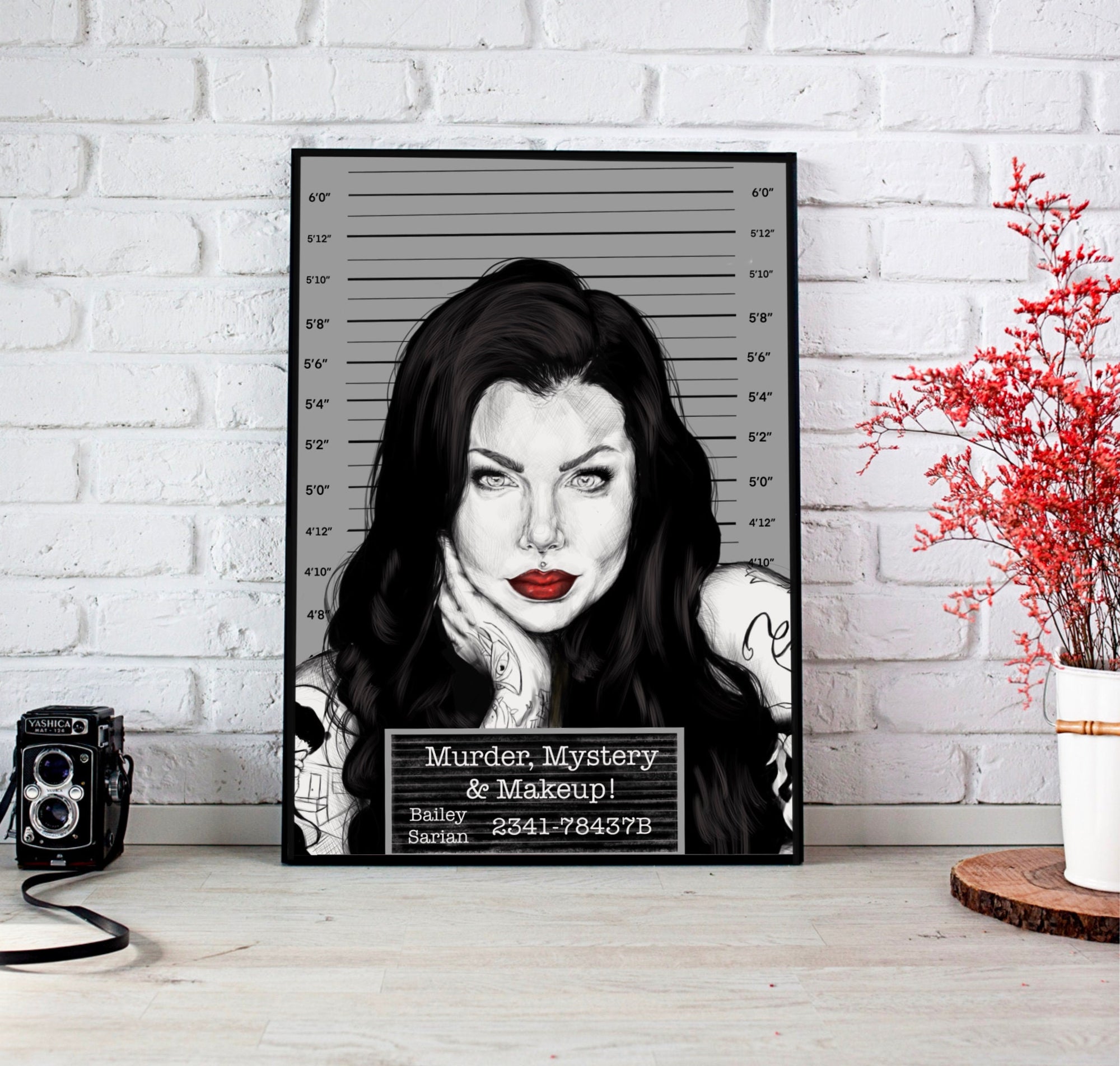 Bailey Sarian, murder mystery and make-up, Inspired ART/ gallery Print. wall art.