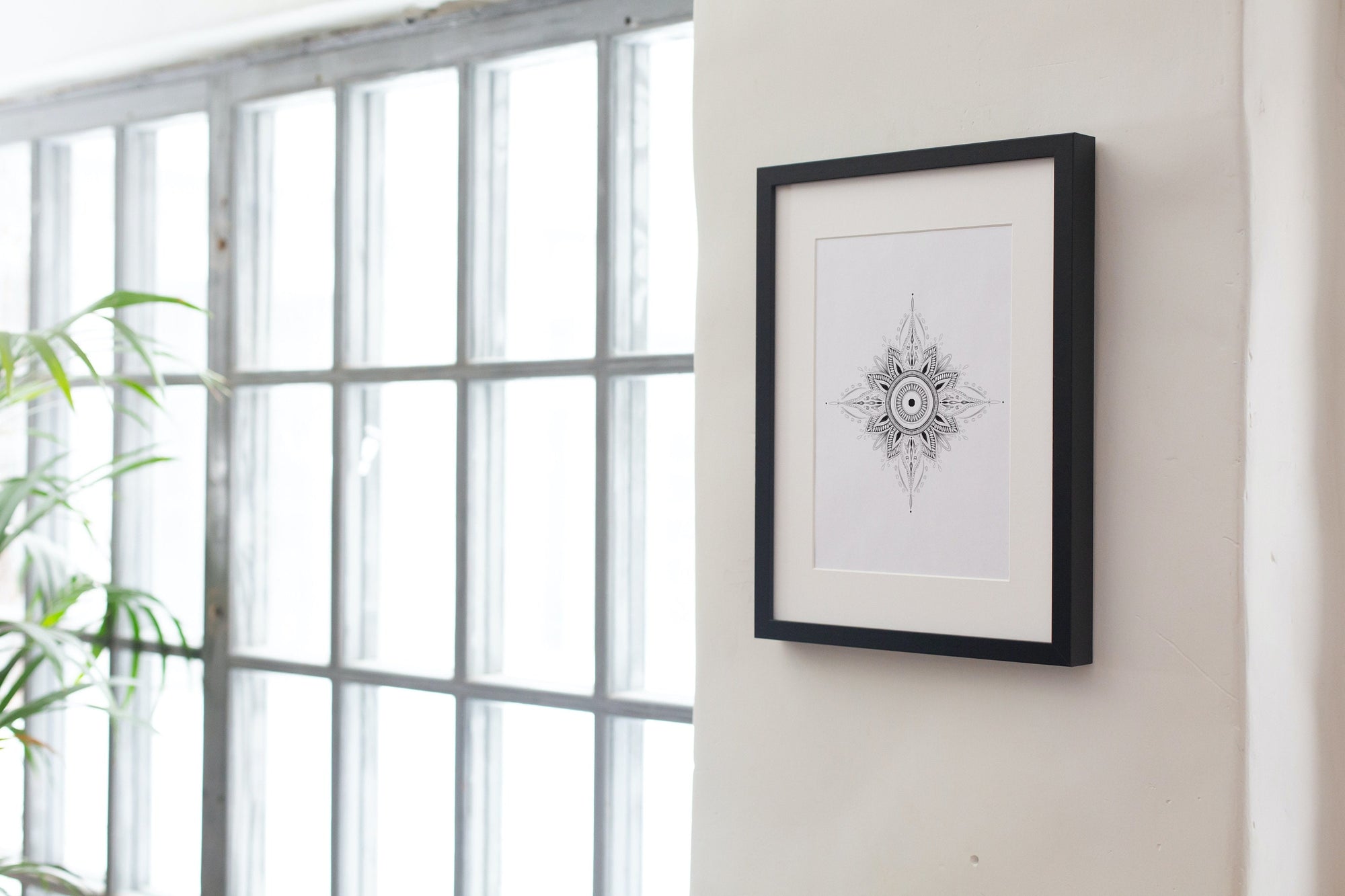mandala print. hand drawn, digital, art print, gallery print. home decor.