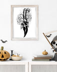 Scream, Halloween, horror, spooky, slasher movie illustration art gallery print.