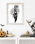 Scream, Halloween, horror, spooky, slasher movie illustration art gallery print.
