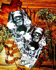 Bride of Frankenstein, horror, spooky, beautiful, hand digitally illustrated waterproof, glossy vinyl sticker.