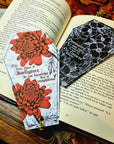 Horror| gothic| historical quotes | coffin shaped |eco-friendly | Floral | original art illustrated | Dark academia bookmarks | Witchcore