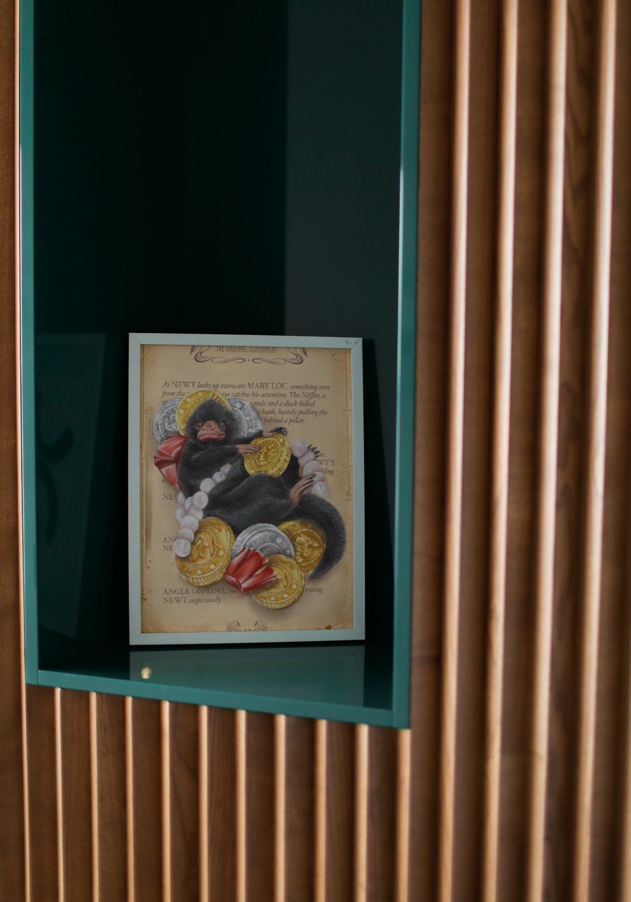 Niffler | Fantastic Beasts | beautiful digital hand-drawn | art | illustration | Wall art | original | unique | geeky | magic | home decor