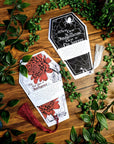 Horror| gothic| historical quotes | coffin shaped |eco-friendly | Floral | original art illustrated | Dark academia bookmarks | Witchcore