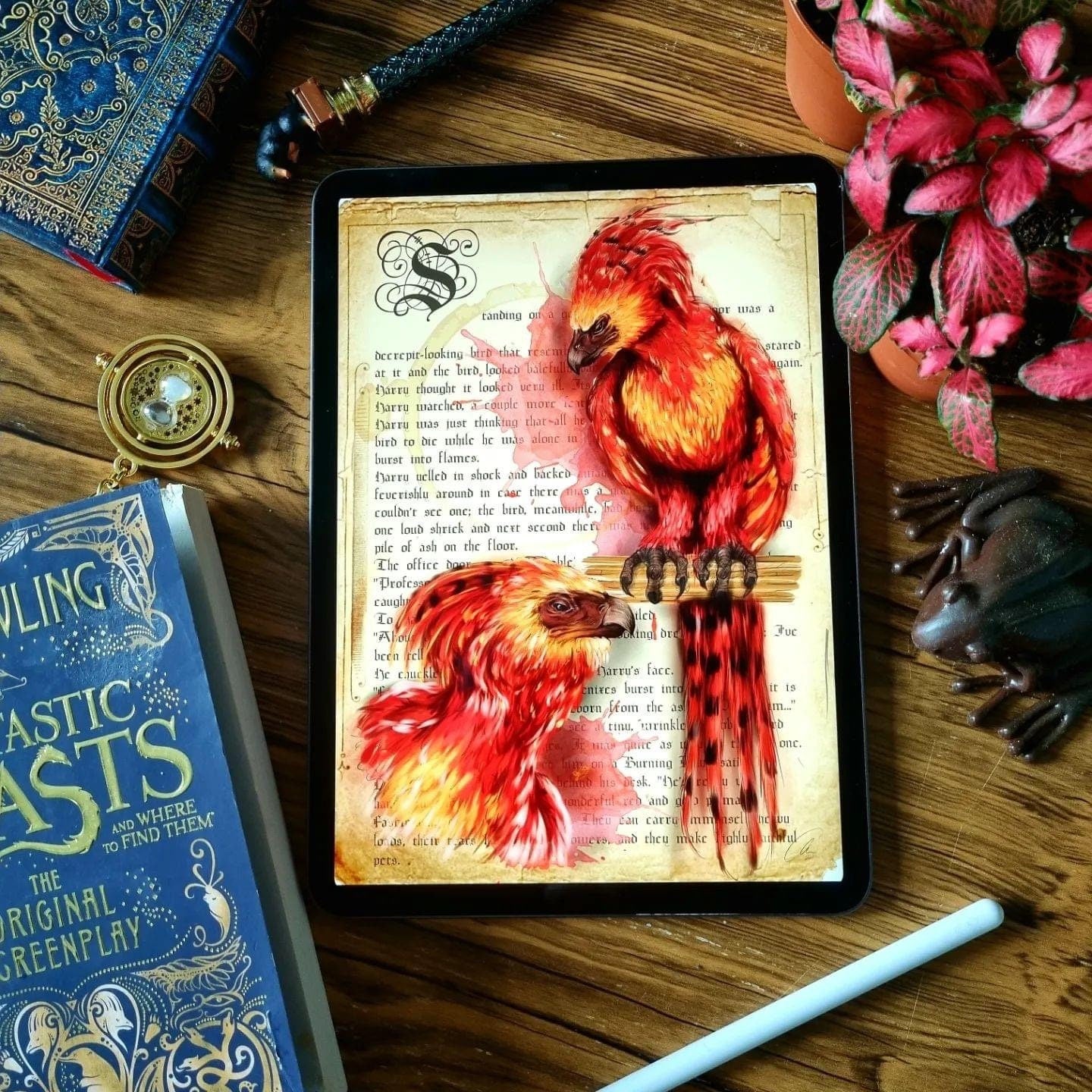 Harry Potter | Phoenix | magical creature | Dramatic | art print | illustration | Wall art | art | original | dark art | geeky | home decor