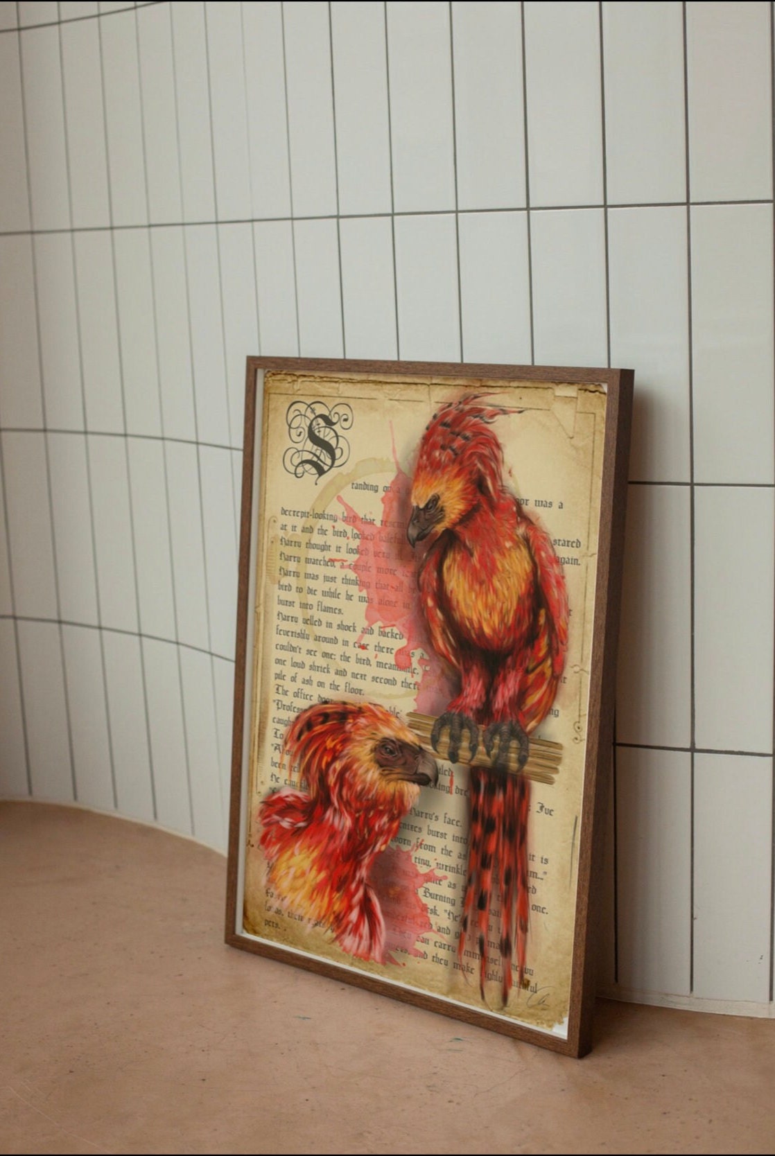 Harry Potter | Phoenix | magical creature | Dramatic | art print | illustration | Wall art | art | original | dark art | geeky | home decor