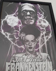Bride of Frankenstein, horror, Halloween, spooky, gothic, eco friendly art illustration gallery print