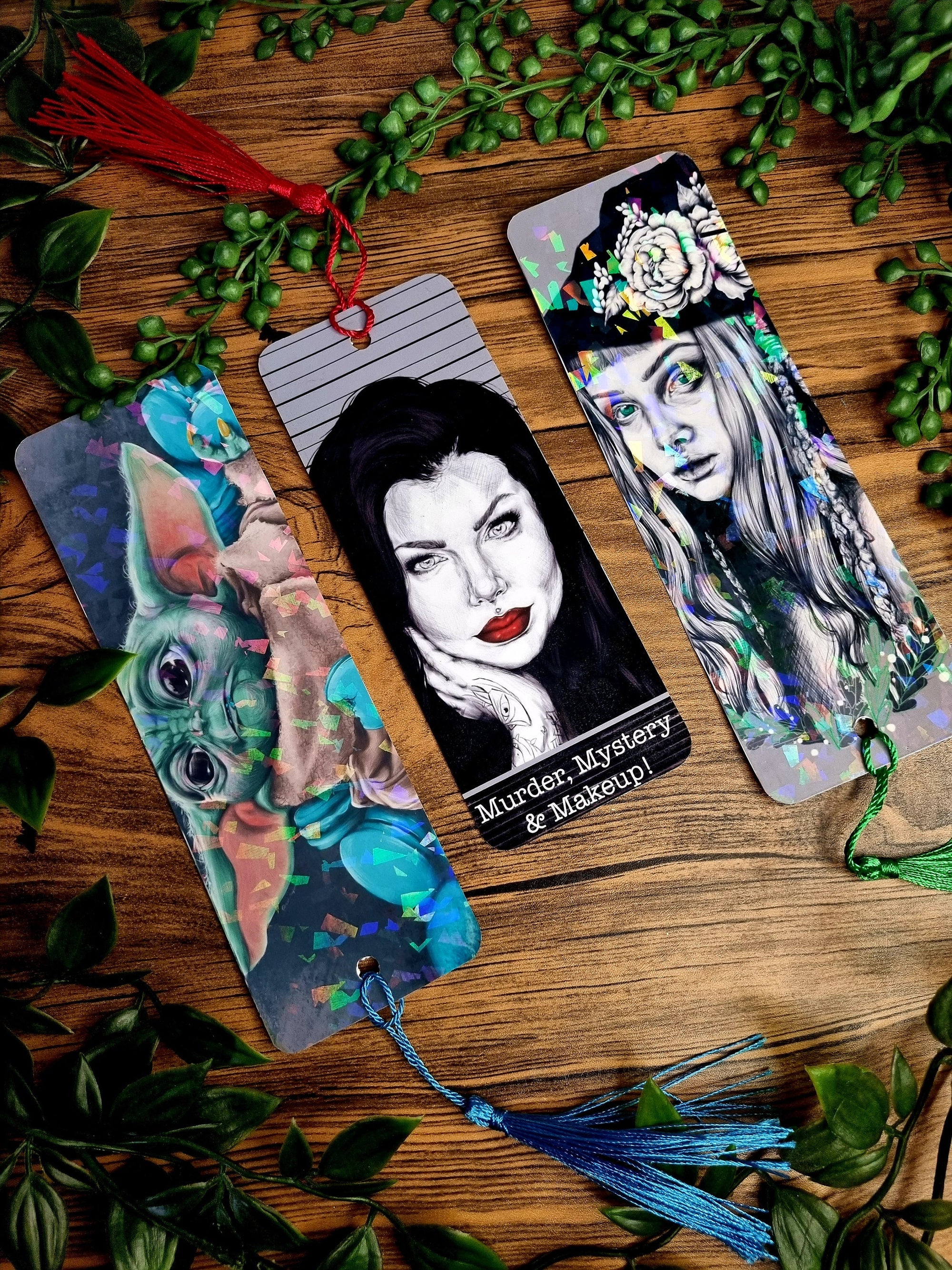 Beautiful original art illustrated Bookmark | Dark academia | Recycled | illustration | art | Gothic | Witchcore | Fantasy | eco friendly