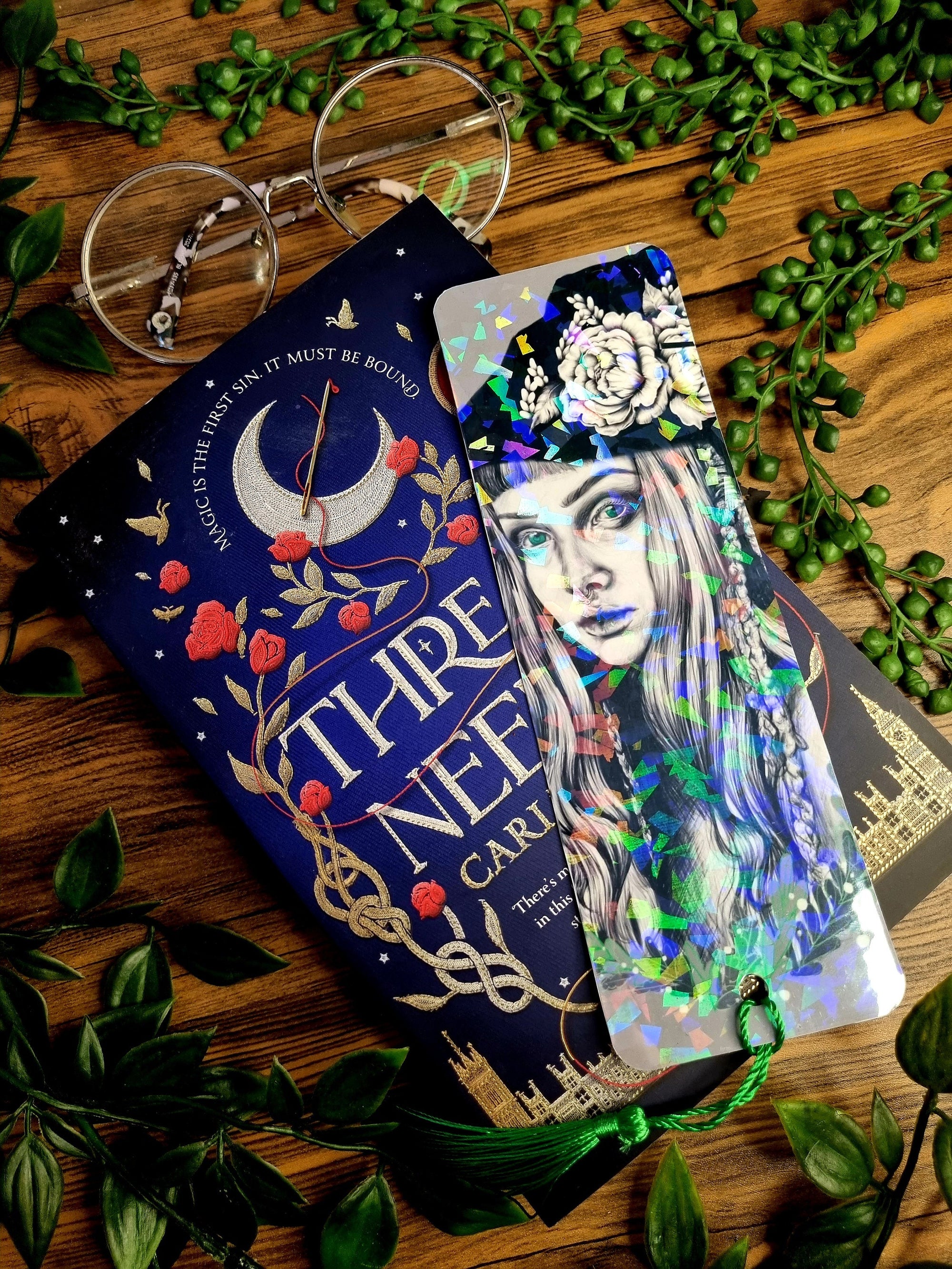 Beautiful original art illustrated Bookmark | Dark academia | Recycled | illustration | art | Gothic | Witchcore | Fantasy | eco friendly