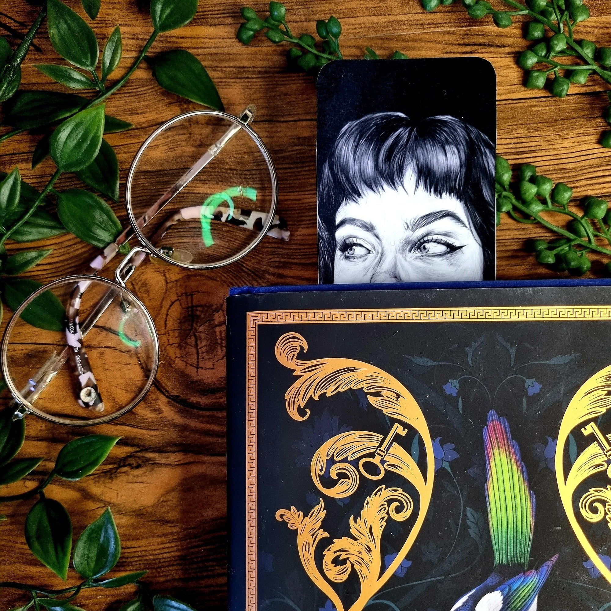 Beautiful original art illustrated Bookmark | Dark academia | Recycled | illustration | art | Gothic | Witchcore | Fantasy | eco friendly