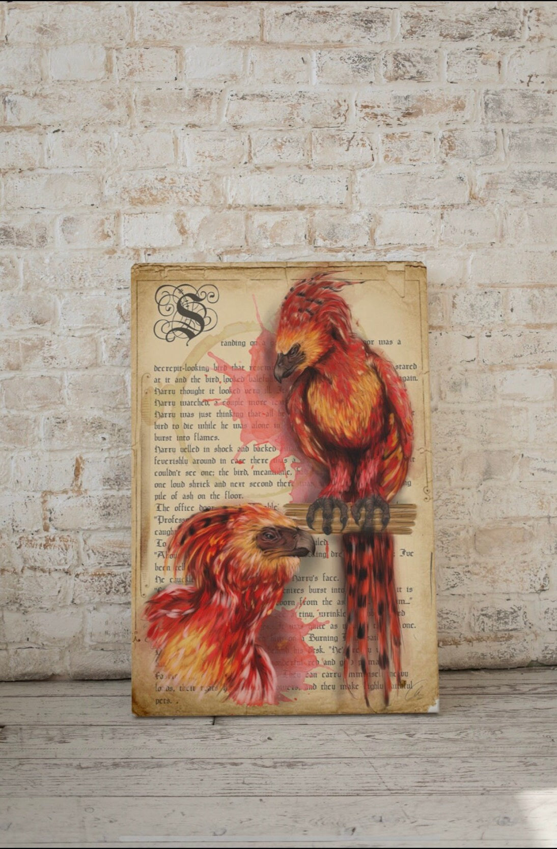 Harry Potter | Phoenix | magical creature | Dramatic | art print | illustration | Wall art | art | original | dark art | geeky | home decor
