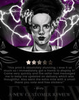 Bride of Frankenstein, horror, Halloween, spooky, gothic, eco friendly art illustration gallery print