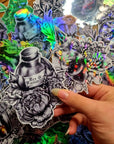 Magical, witchy, potion bottles, hex the patriarchy, storms, moon, heart, plauge, cute, cartoon, art, illustrated gloss,holographic, magnet