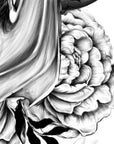 Bat Halloween horror spooky fall tattoo black and white art illustration gallery print