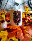Alternative, gothic, pride, empowerment snow White, mirror mirror on the wall unique one of a kind hand pressed illustration art ceramic mug