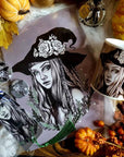 Unique beautiful green witch dark academia gothic halloween mug perfect gift or home decor art mug functional art coffee mug spooky vibes
