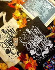 Halloween, ghost, spooky boo club, sad ghost, one of a kind, handpressed ecofriendly, organic, fairtrade totebag, glow in the dark