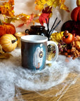 Bedsheet ghosts, ghosts, Halloween, spooky ghosts illustration art funny mugs, cup horror, punny ghost. I'm here for the boos. Ghosted.