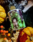 Wednesday Adams, Adams family, horror, spooky, Halloween, one of a kind illustration art design mug. Perfect gothic gift tea cup