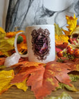 Alternative, gothic, pride, empowerment snow White, mirror mirror on the wall unique one of a kind hand pressed illustration art ceramic mug