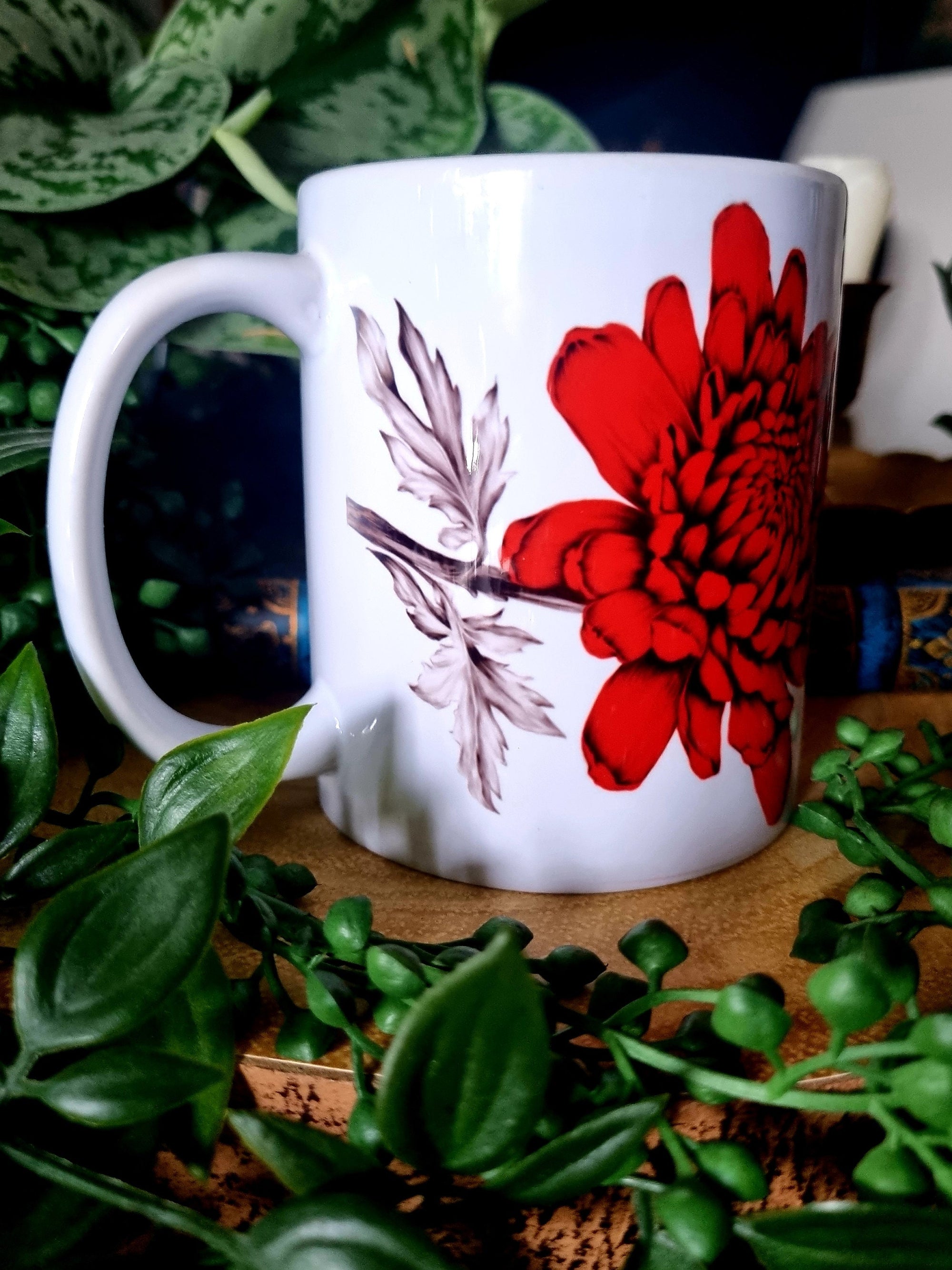 One of a kind design functional art sublimation illustration mug bright bold colours perfect gift home decor cottagecore inspirational quote