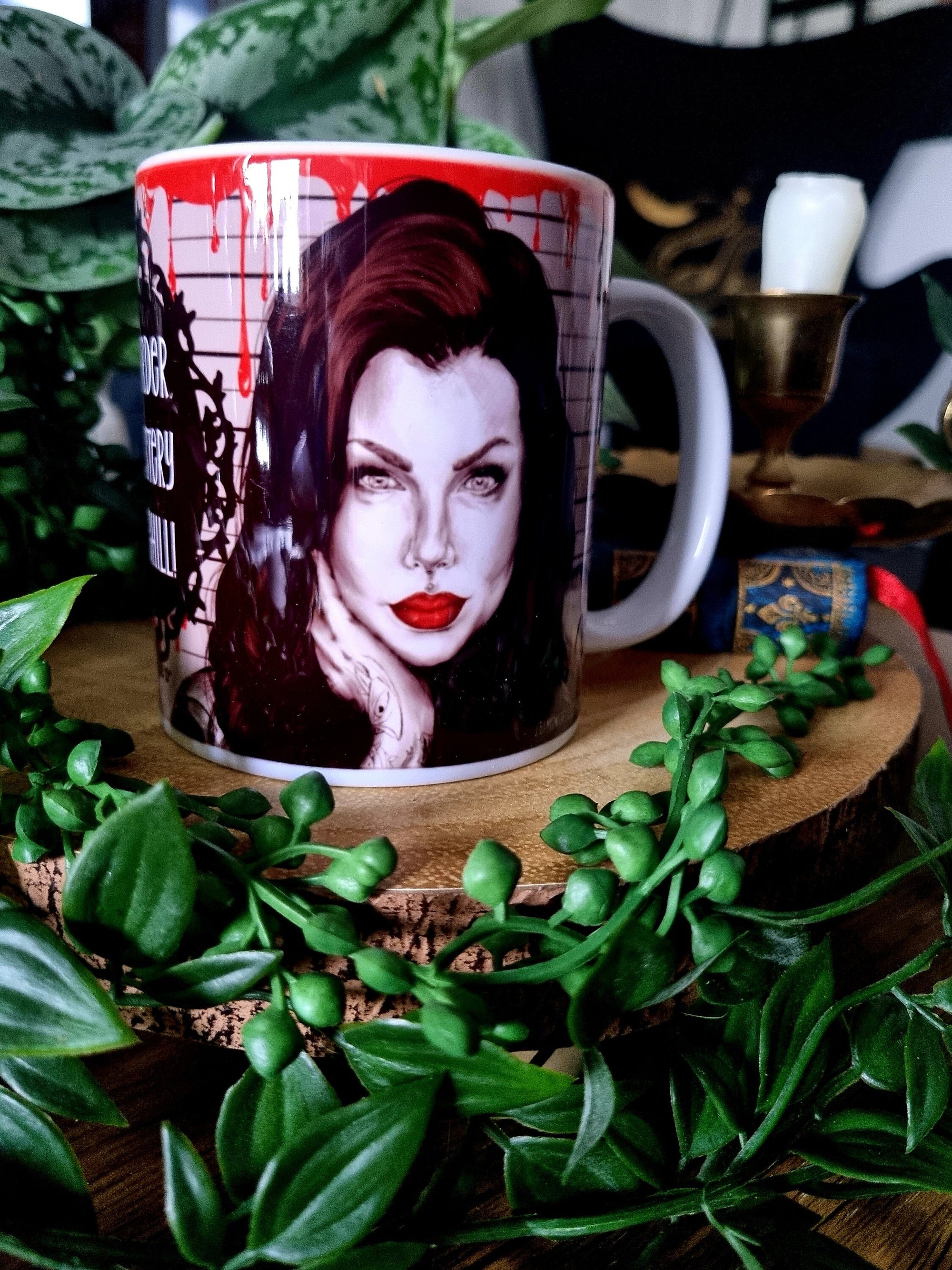 One of a kind design bailey Sarian murder mystery and chill true crime functional art sublimation illustration mug perfect gift home decor