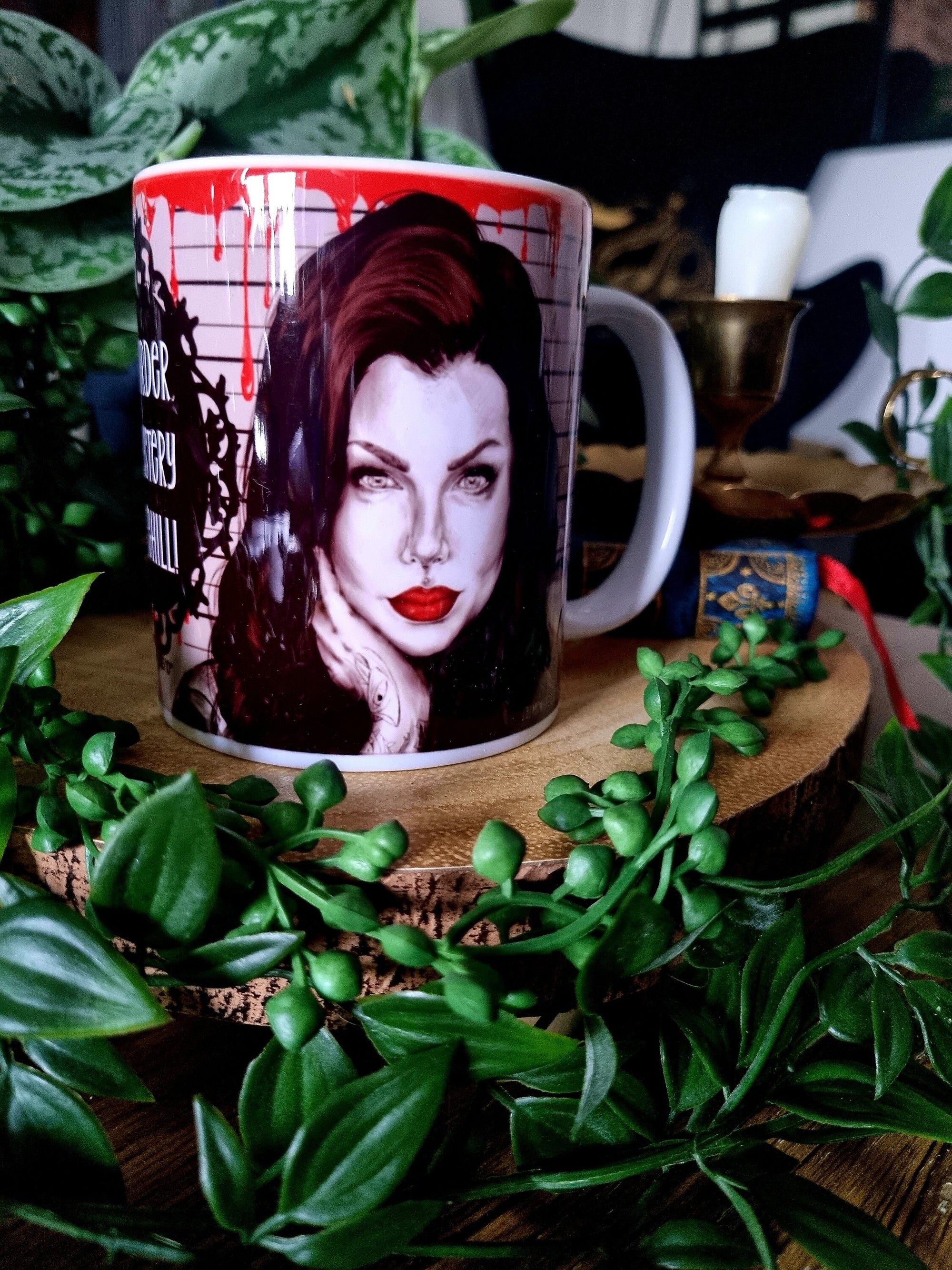 One of a kind design bailey Sarian murder mystery and chill true crime functional art sublimation illustration mug perfect gift home decor