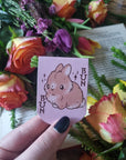 Adorable simplistic chibi kawaii art rabbit bun loaf artwork magnetic bookmark perfect for book lover gift planner clip journal accessories