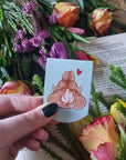 Adorable simplistic chibi kawaii art rabbit bun loaf artwork magnetic bookmark perfect for book lover gift planner clip journal accessories
