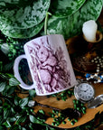 Unique design functional art sublimation rabbit illustration mug black & white monochrome perfect gift home decor Alice in wonderland