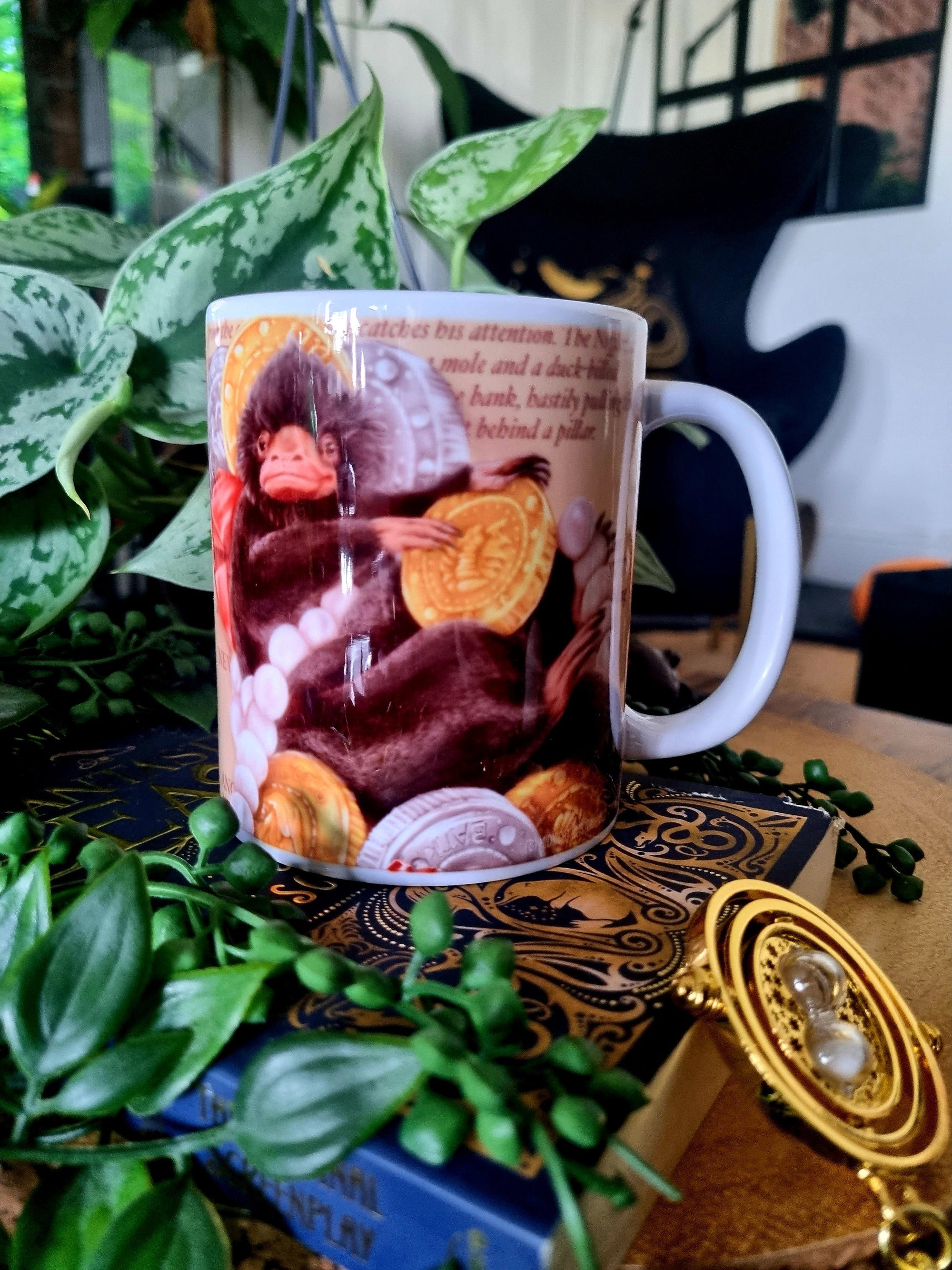 Niffler Fantastic beasts unique design functional art sublimation illustration mug with bright and bold colours perfect gift and home decor
