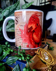Harry Potter Phoenix magical creature functional art sublimation illustration mug with bright and bold colours perfect gift and home decor