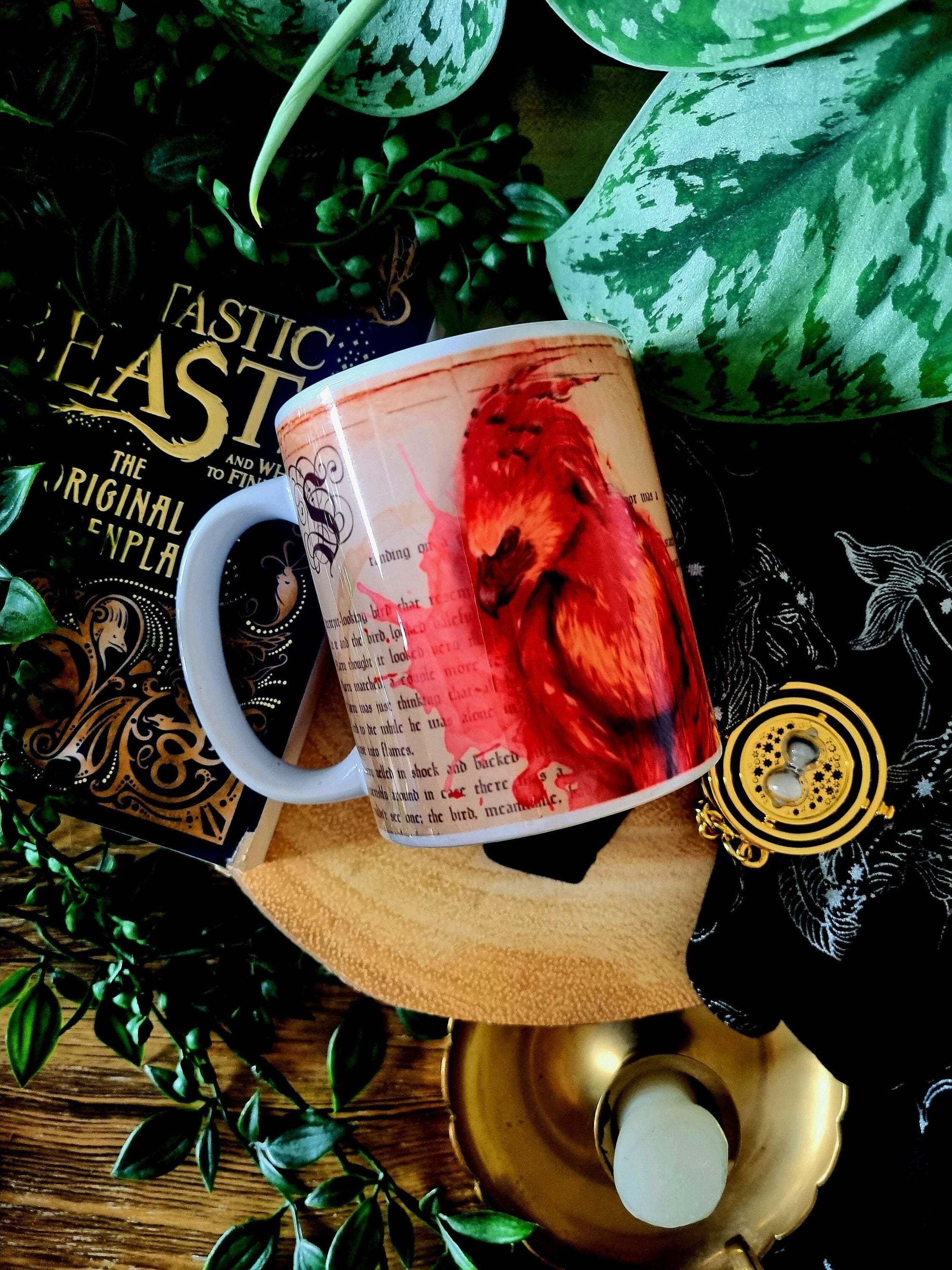 Harry Potter Phoenix magical creature functional art sublimation illustration mug with bright and bold colours perfect gift and home decor