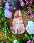 kawaii cute adorable anime art illustration rabbit bun waterproof vinyl sticker or magnet perfect for planner or scrapbooking pastel Bunny