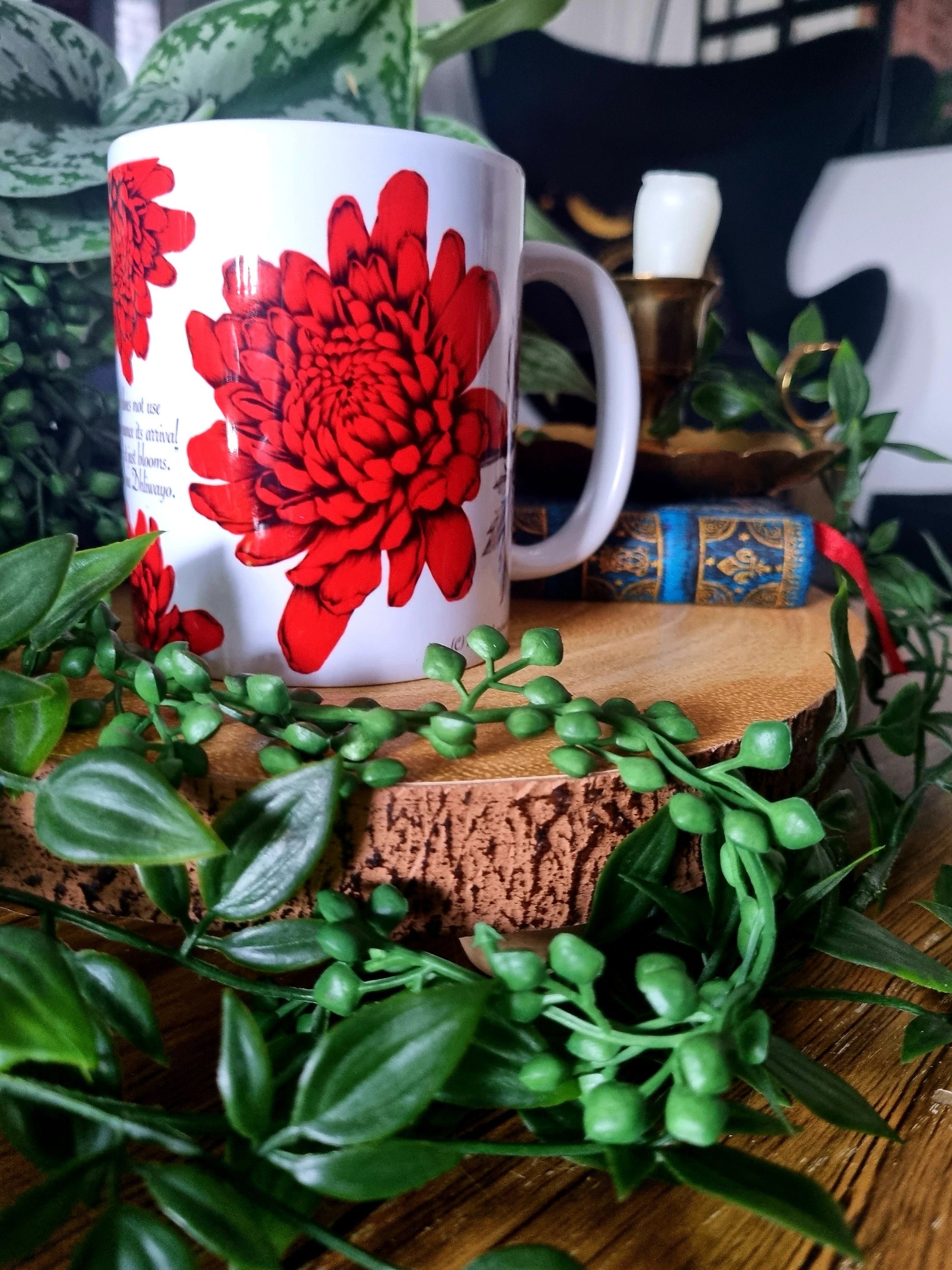 One of a kind design functional art sublimation illustration mug bright bold colours perfect gift home decor cottagecore inspirational quote