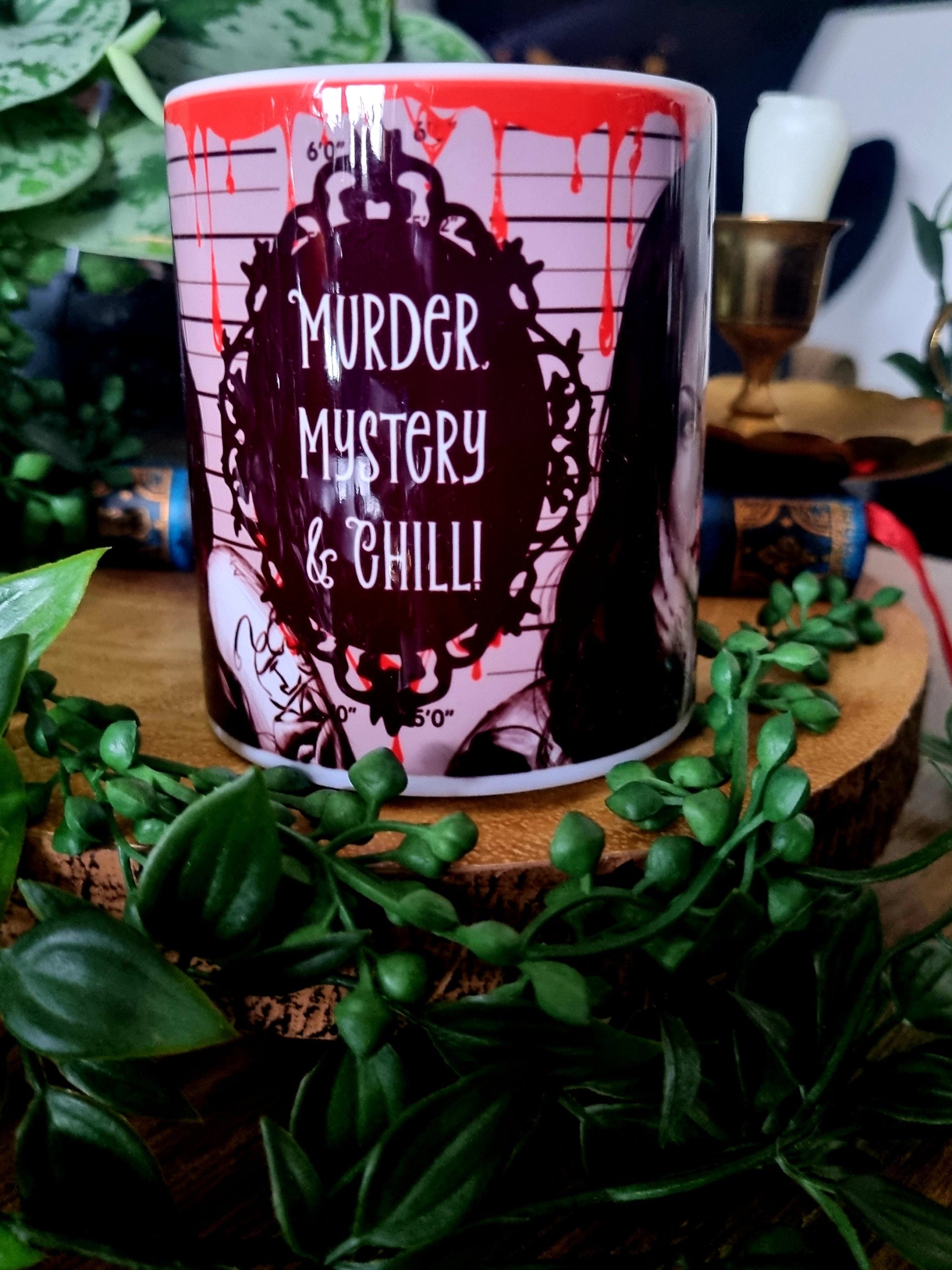 One of a kind design bailey Sarian murder mystery and chill true crime functional art sublimation illustration mug perfect gift home decor