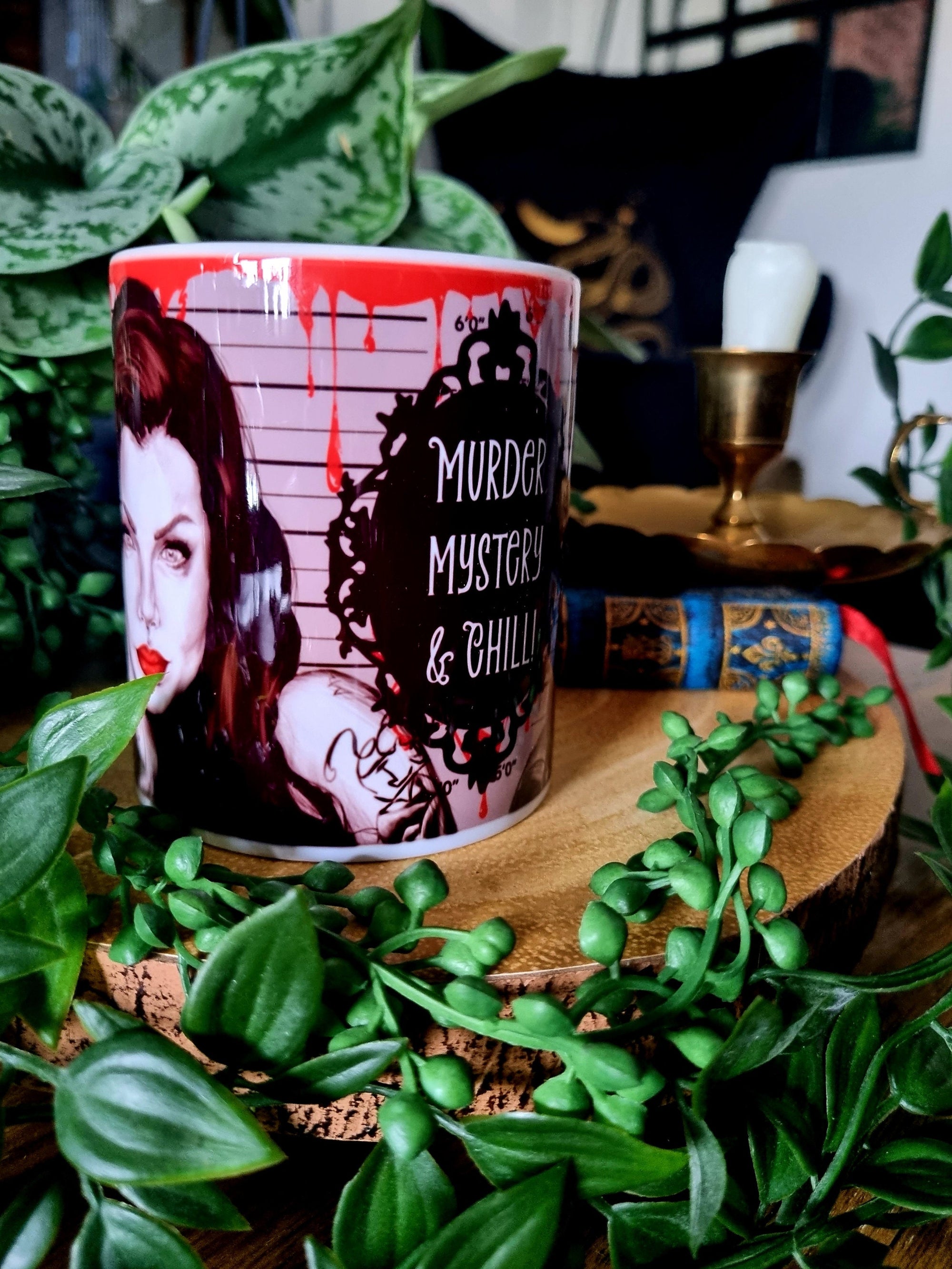 One of a kind design bailey Sarian murder mystery and chill true crime functional art sublimation illustration mug perfect gift home decor