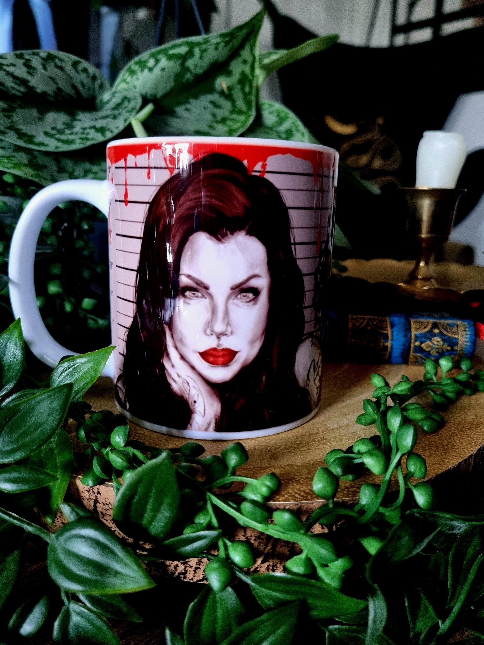 One of a kind design bailey Sarian murder mystery and chill true crime functional art sublimation illustration mug perfect gift home decor