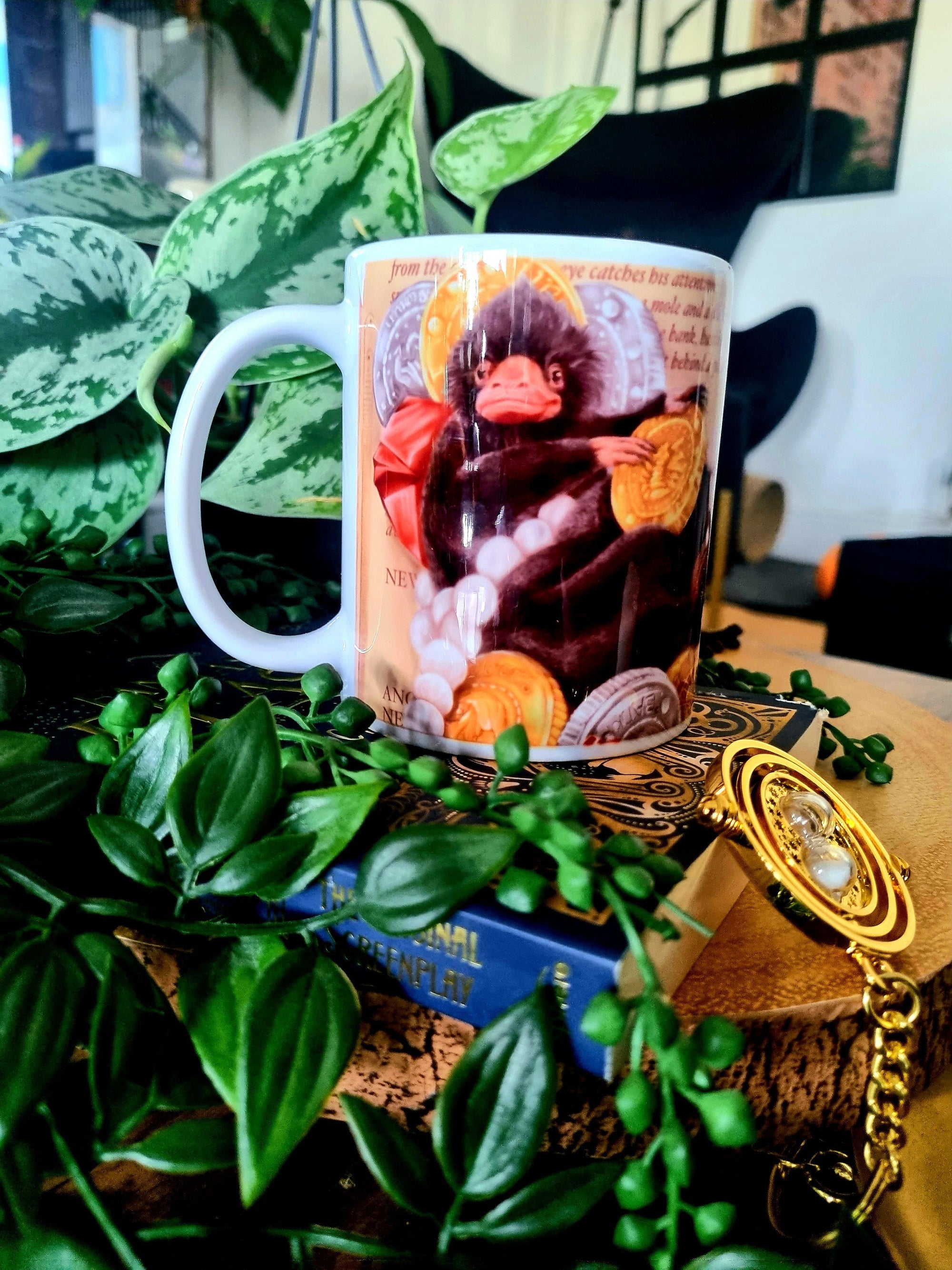 Niffler Fantastic beasts unique design functional art sublimation illustration mug with bright and bold colours perfect gift and home decor