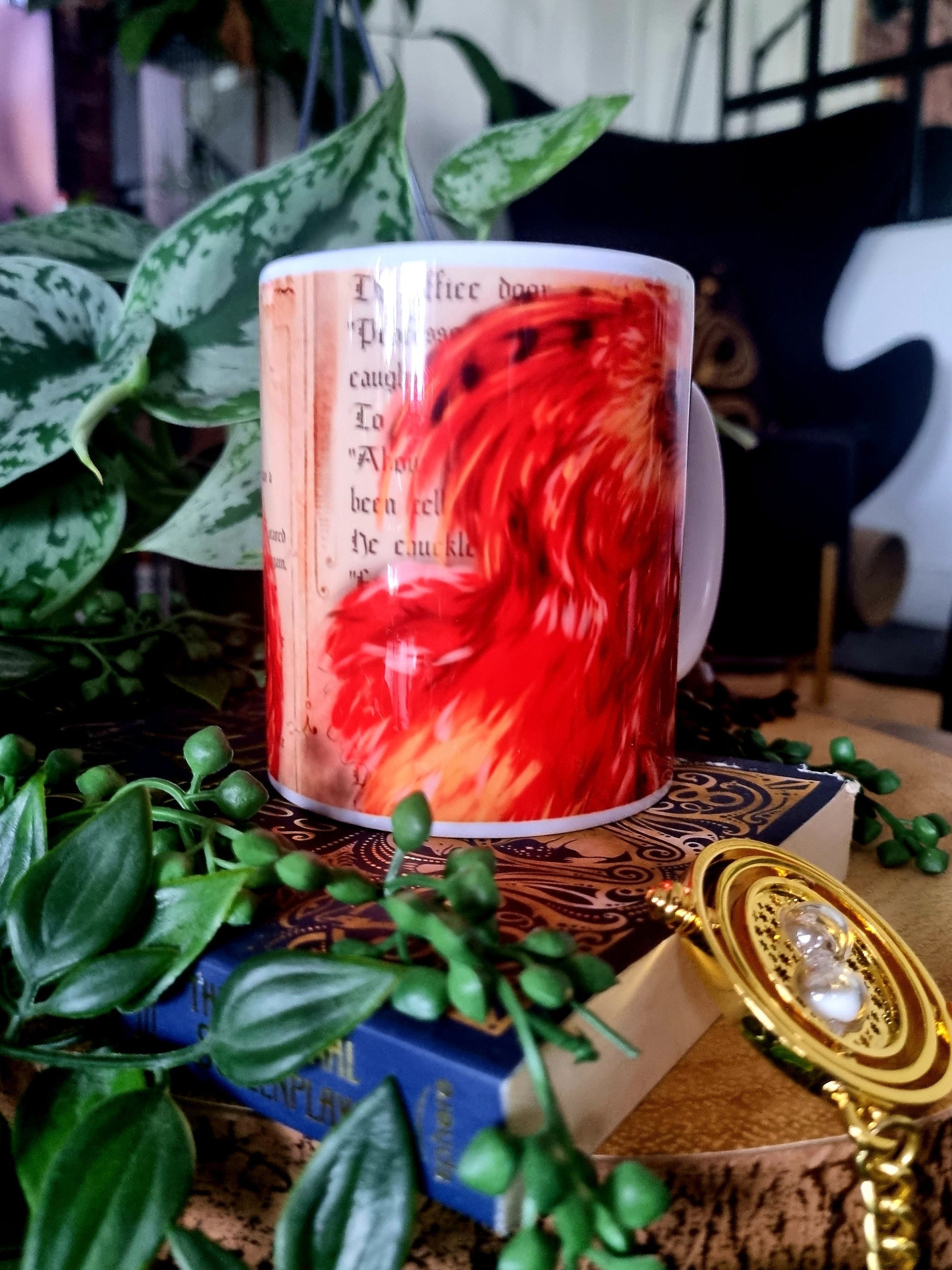 Harry Potter Phoenix magical creature functional art sublimation illustration mug with bright and bold colours perfect gift and home decor