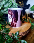 One of a kind design functional art sublimation illustration mug with black and white portrait perfect gift and statement piece home decor
