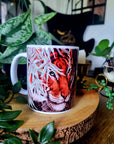 Beautiful bright bold Bengal tiger art illustration functional art mug with bright bold colours and detail perfect gift & home decor art mug